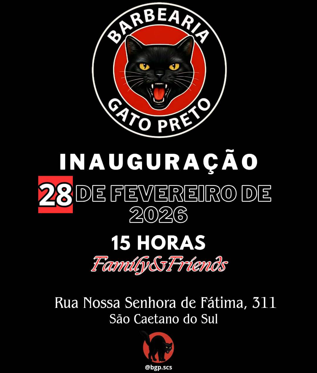 Inauguração Barbearia Gato Preto
